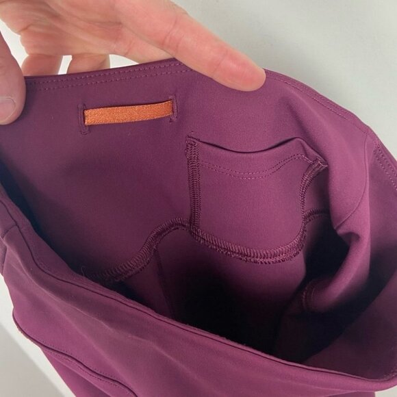 Free People Movement High Rise Freestyle Leggings Rare Wine Burgundy Stripe XS - Picture 11 of 14